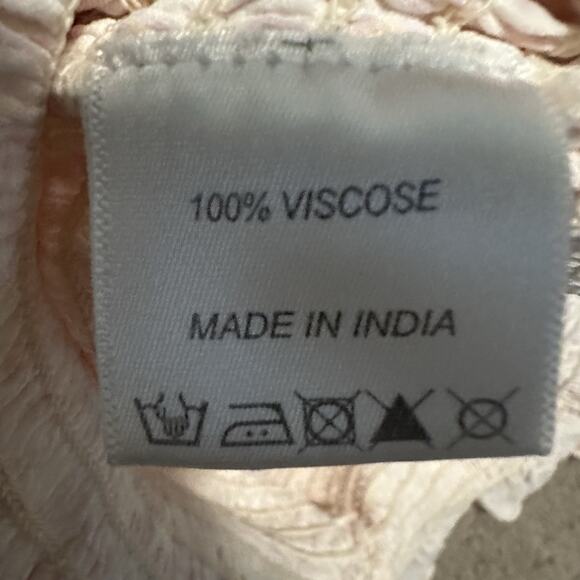 Area Stars XS Amalia Dress Mini V-Neck Floral Calico Short Puff Sleeve Pink - Picture 6 of 10